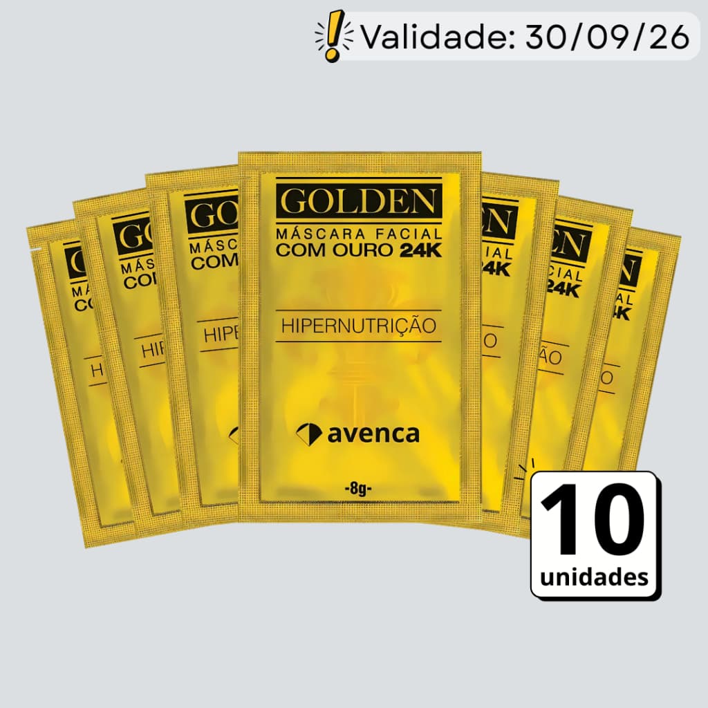 Máscara Facial Golden 24K Hipernutrição Sachê 8g – Avenca