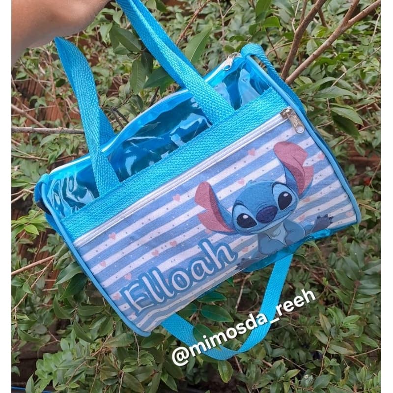 mala Stitch | bolsa natação Stitch| mala infantil Stitch personalizada| Bolsa de praia Stitch