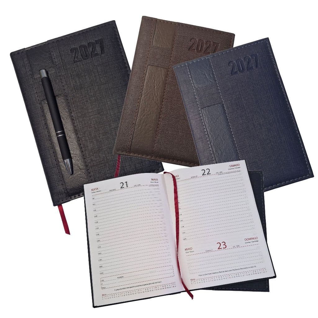 Agenda Diária ANO 2027 - Kit 10 Unidades