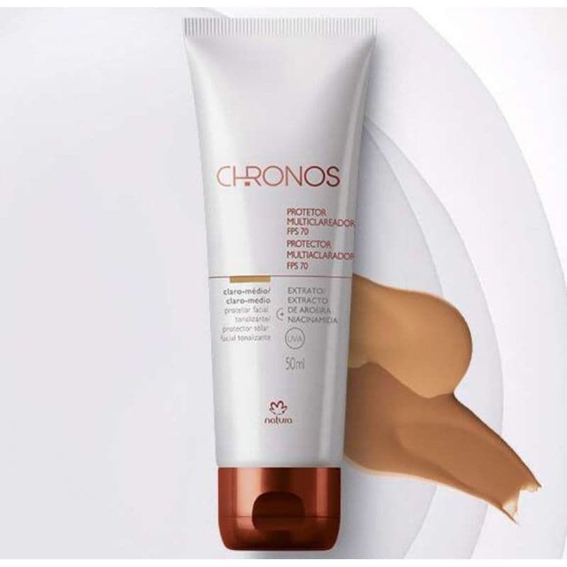 Protetor Solar Natura Chronos FPS 70 com Cobertura Natural 50ml