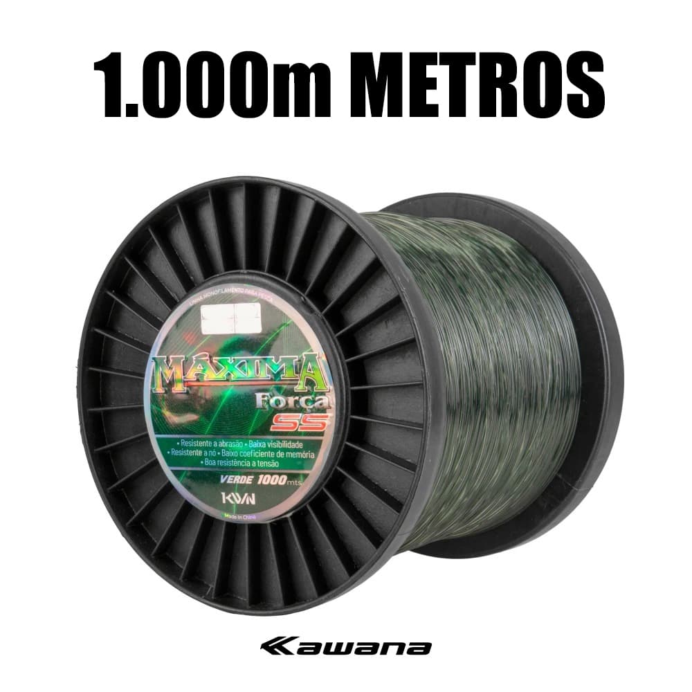 Linha de Pesca 1.000m Monofilamento 0.40mm Nylon Kawana Maruri