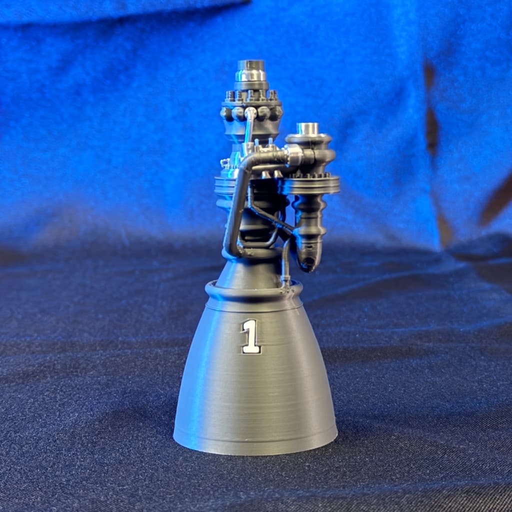 Miniatura Motor Foguete SpaceX Raptor 3 Escala 1:24 - Colecionável Espacial
