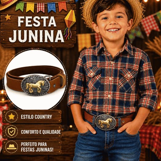 Cinto Country Infantil Unissex café preto caramelo Rodeio Peão Cowgirl infantil Lindo promoção