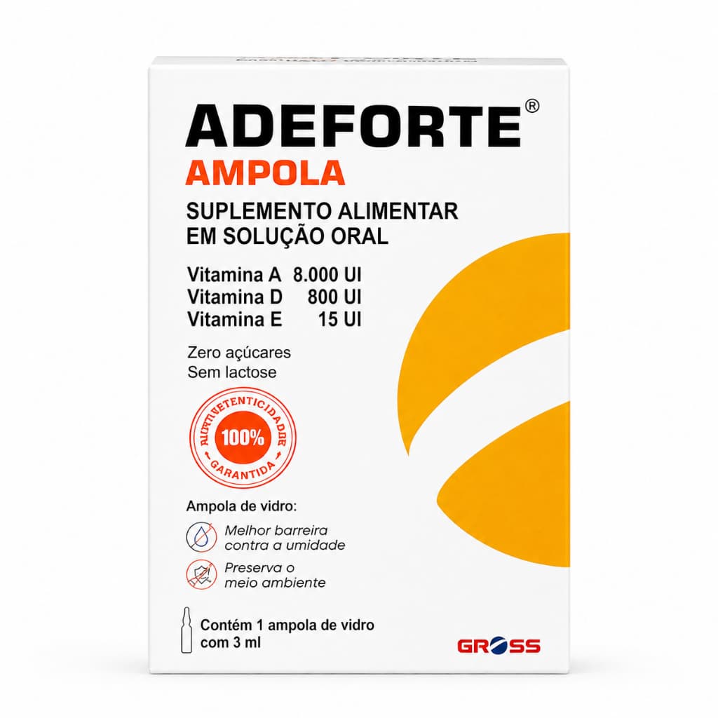 Polivitaminico Adeforte 1 Ampola com 3ML ENVIO IMEDIATO NOTA FISCAL