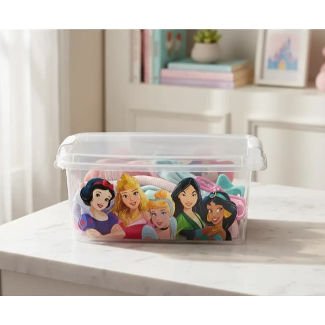 Caixa Retangular Organizadora 4,2l Plástico Princesas Disney