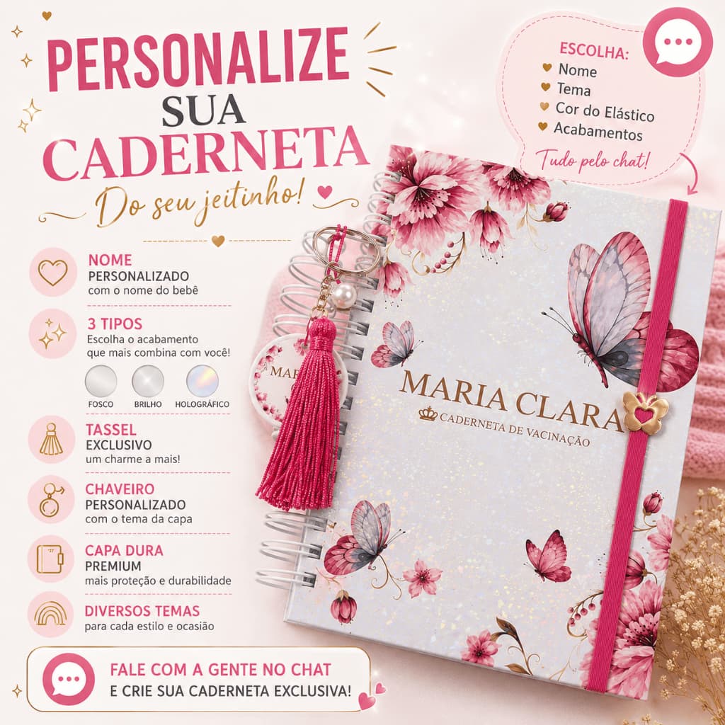 Caderneta de Vacinação Personalizada | Personalize a sua Caderneta