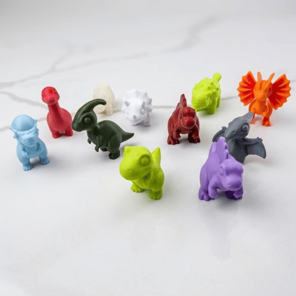 Kit 11 Mini Dinossauros Fofos - Coleção Completa (Cores Sortidas ou Cor Única) - Lembrancinha / Decoração