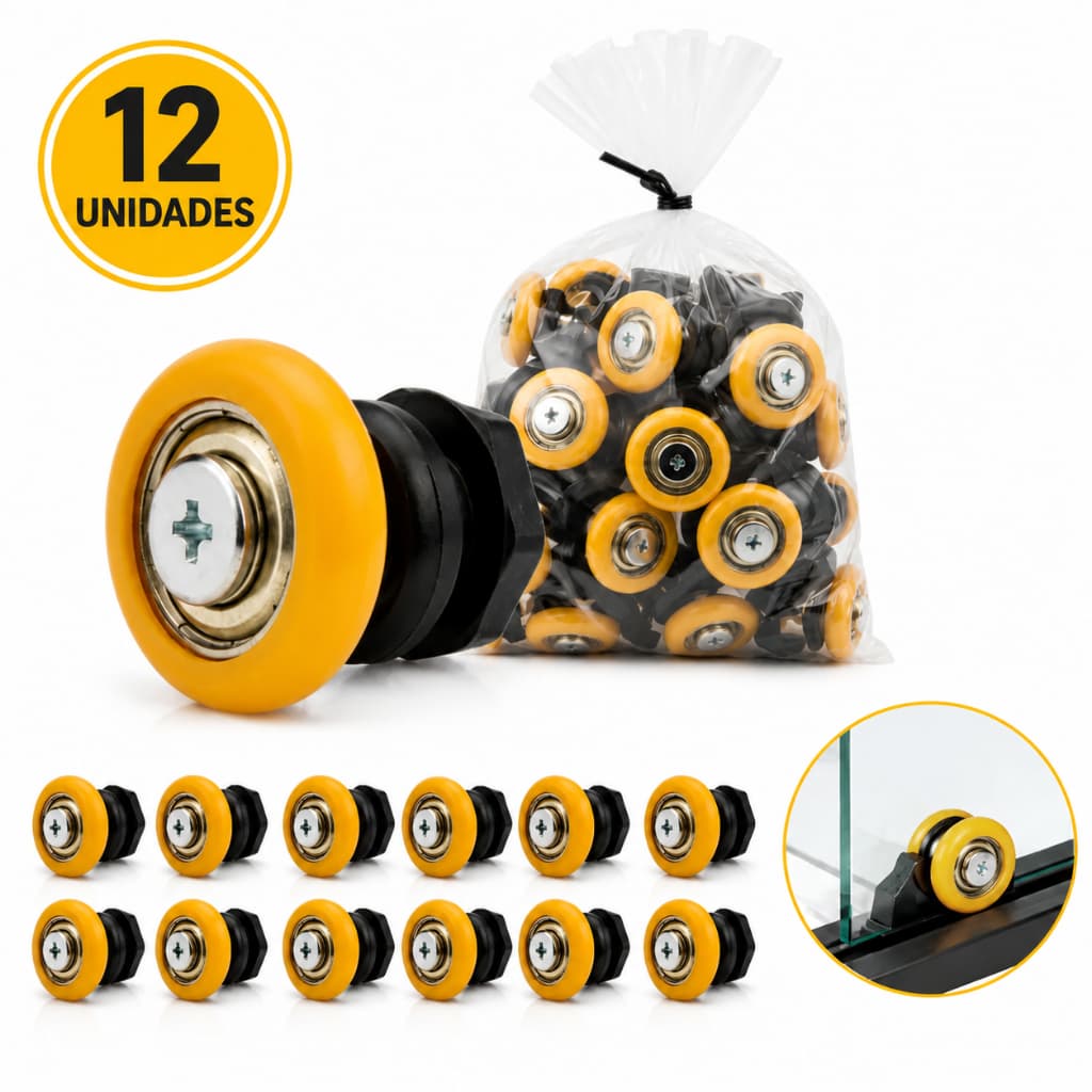 Kit Roldana 12 Unidades 1125 Janela e Porta de Vidro de 08mm e 10mm - Fast Vidros