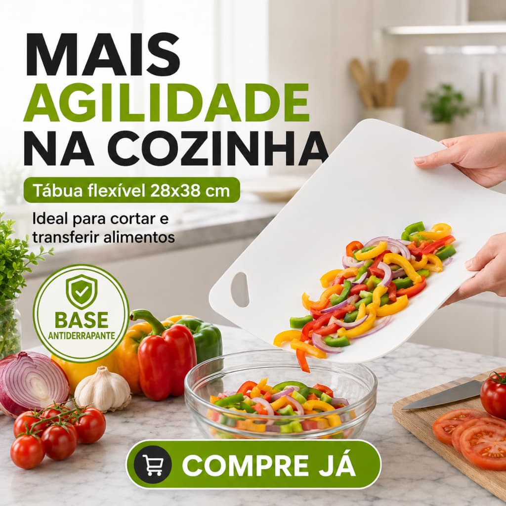 Tábua de Corte Flexível 28x38cm Antiderrapante 20x33cm Leve Dobrável ENVIO IMEDIATO