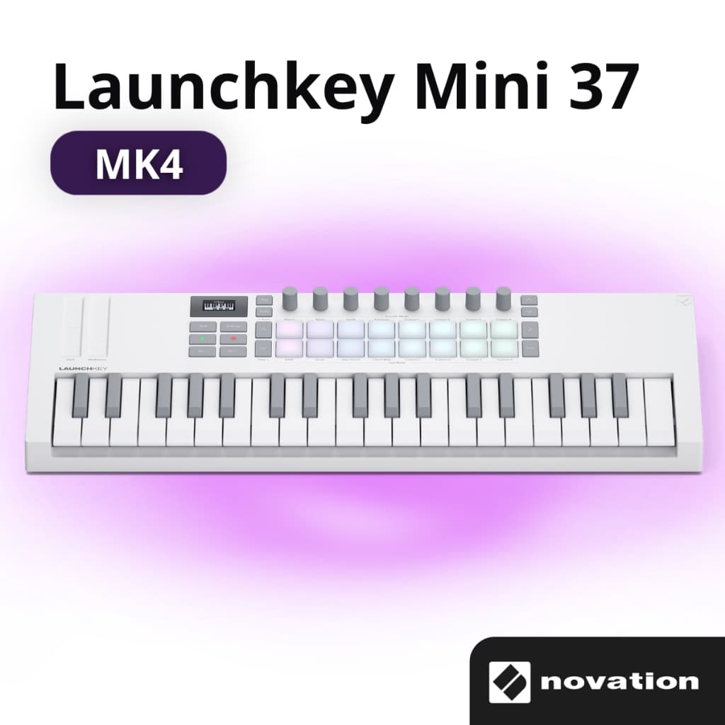 Teclado Controlador Launchkey Mini 37 Mk4 White Novation Teclado Controlador Teclado Controlador Usb