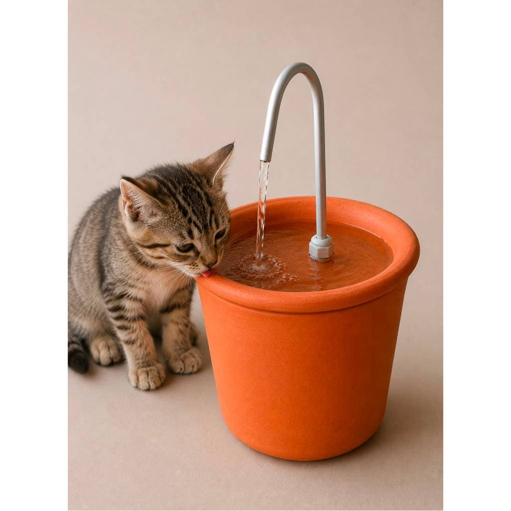 Fonte de Barro para Gatos, Água Sempre Fresca, Decoração, Pets, 2,5 litros