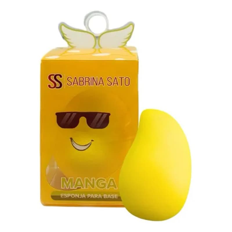 Esponja Maquiagem Formato Manga – Macias p/ Base e Corretivo com Acabamento Perfeito! - Amarelo