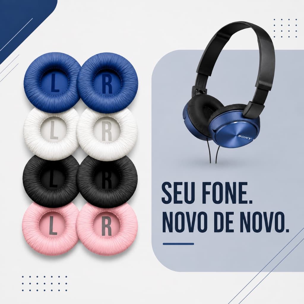 Espumas NOVAS Para Fone Sony Zx Mdr-zx310 310ap Zx110 Wh-ch510