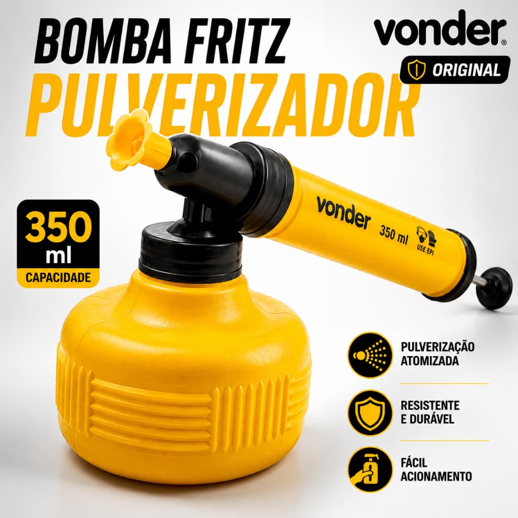 Pulverizador Bomba Fritz Manual 350ml Original Vonder