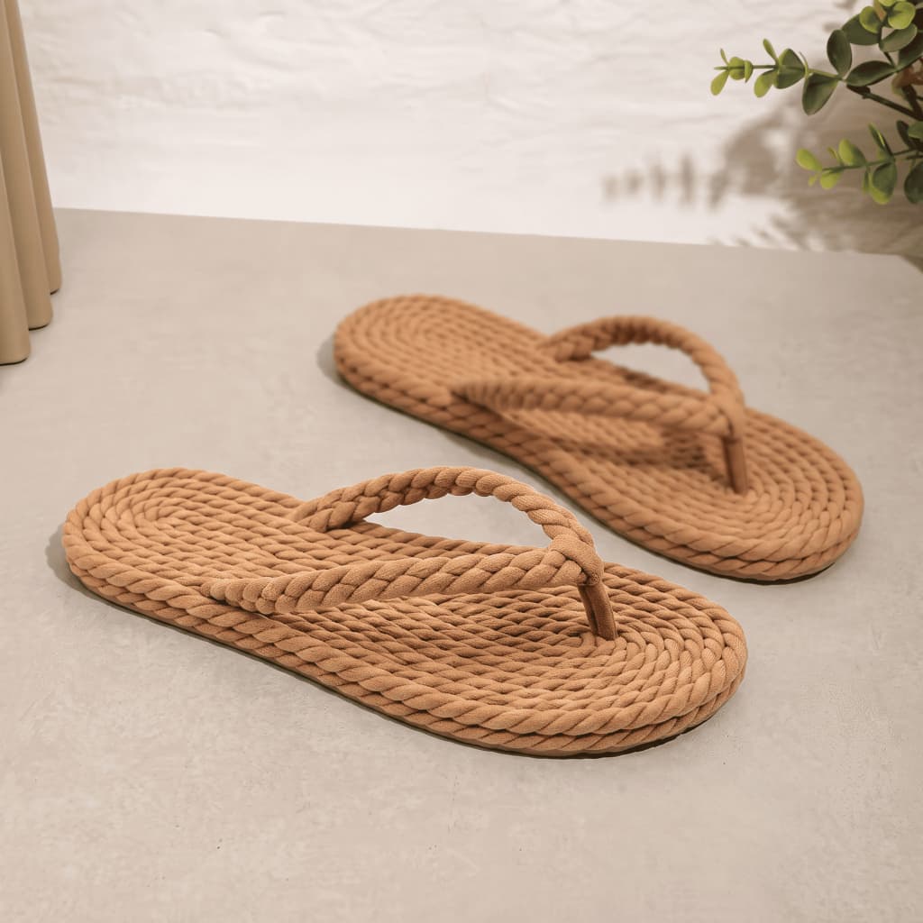 Chinelo Corda Feminino Praia Confortável Leve