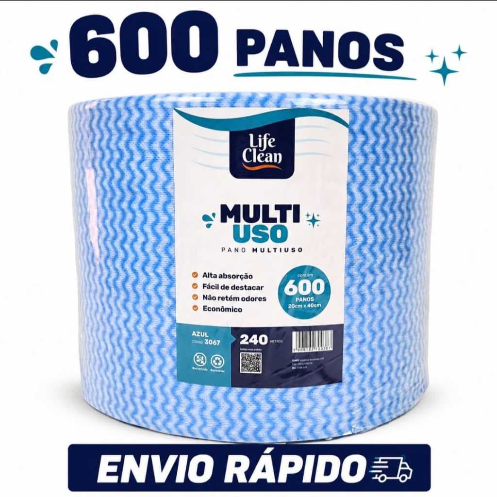 Pano Multiuso Perfex 600 Panos Rolo 20x40cm Alta Absorção Lavável Reutilizável Limpeza Cozinha