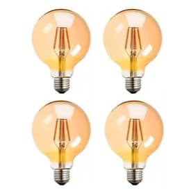 Lâmpada Filamento LED G95 4W E27 LUZ QUENTE (AMARELO) Âmbar Retrô Vintage 110V~220V | Bivolt
