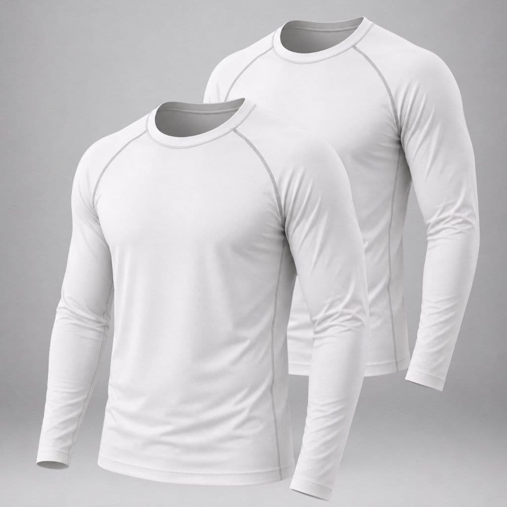 Kit 2 Camisa Térmica Masculina Manga Longa Proteção UV50+ Segunda Pele Dry Fit Academia Praia Ciclismo Pesca Savancini