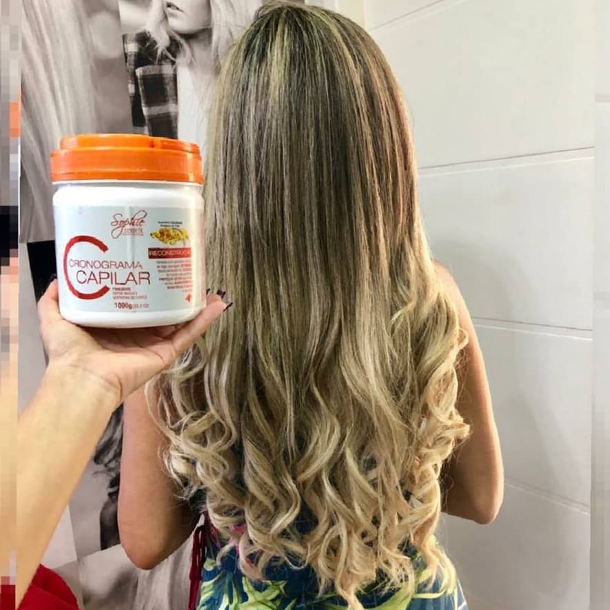 Máscara Reconstrutora Capilar 1kg Cronograma Capilar Queratina Proteína do Trigo Sophie Cosmetic