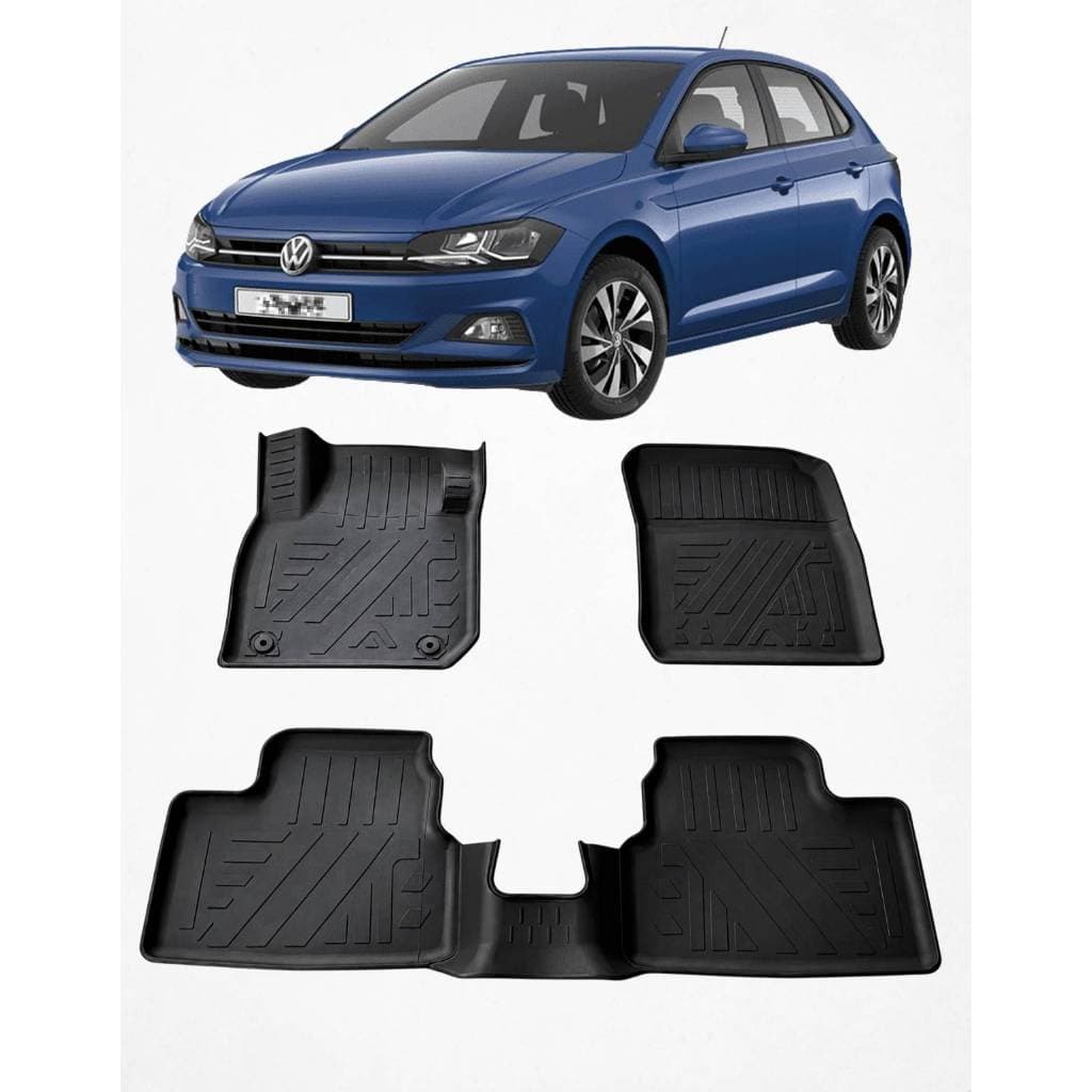 Tapete Bandeja Volkswagen Polo 2017 a 2025 Monobloco 3D Modelo Com Borda Impermeável Encaixe Original Novo Completo