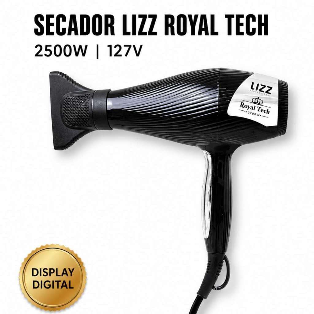 Secador Profissional Lizz Royal Tech 2500W 127V  Digital e Ar Frio