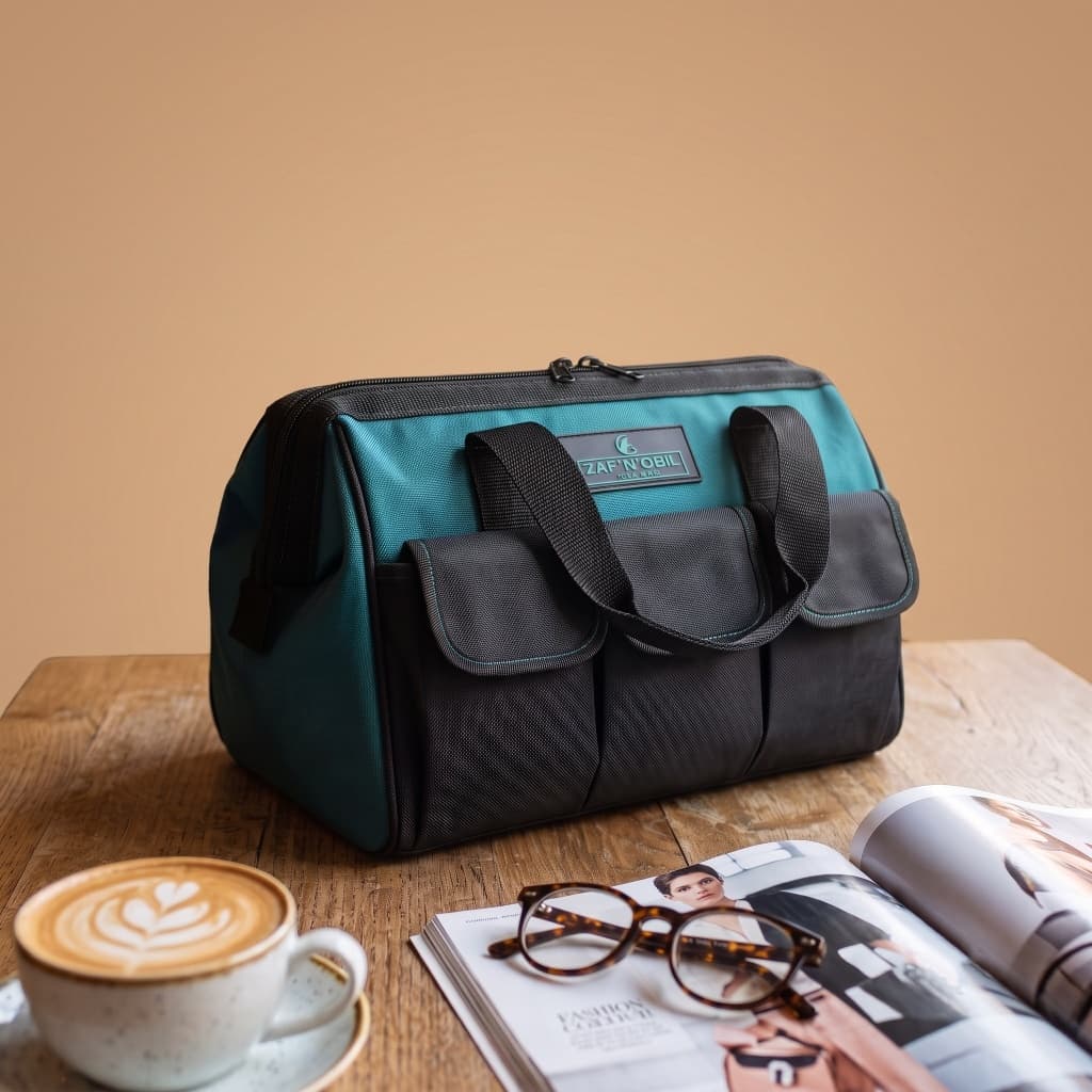 Bolsa Organizadora Multiuso Grande com Compartimentos Bolsa Portátil de Armazenamento para Carro Viagem Casa