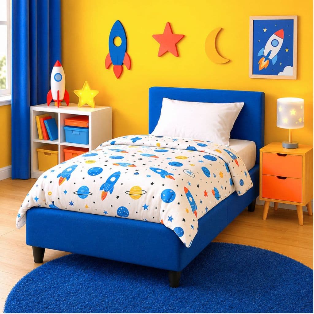 Base Box Cama Infantil Menino Menina Dobravel Desmontavel 150x70 Tecido Suede