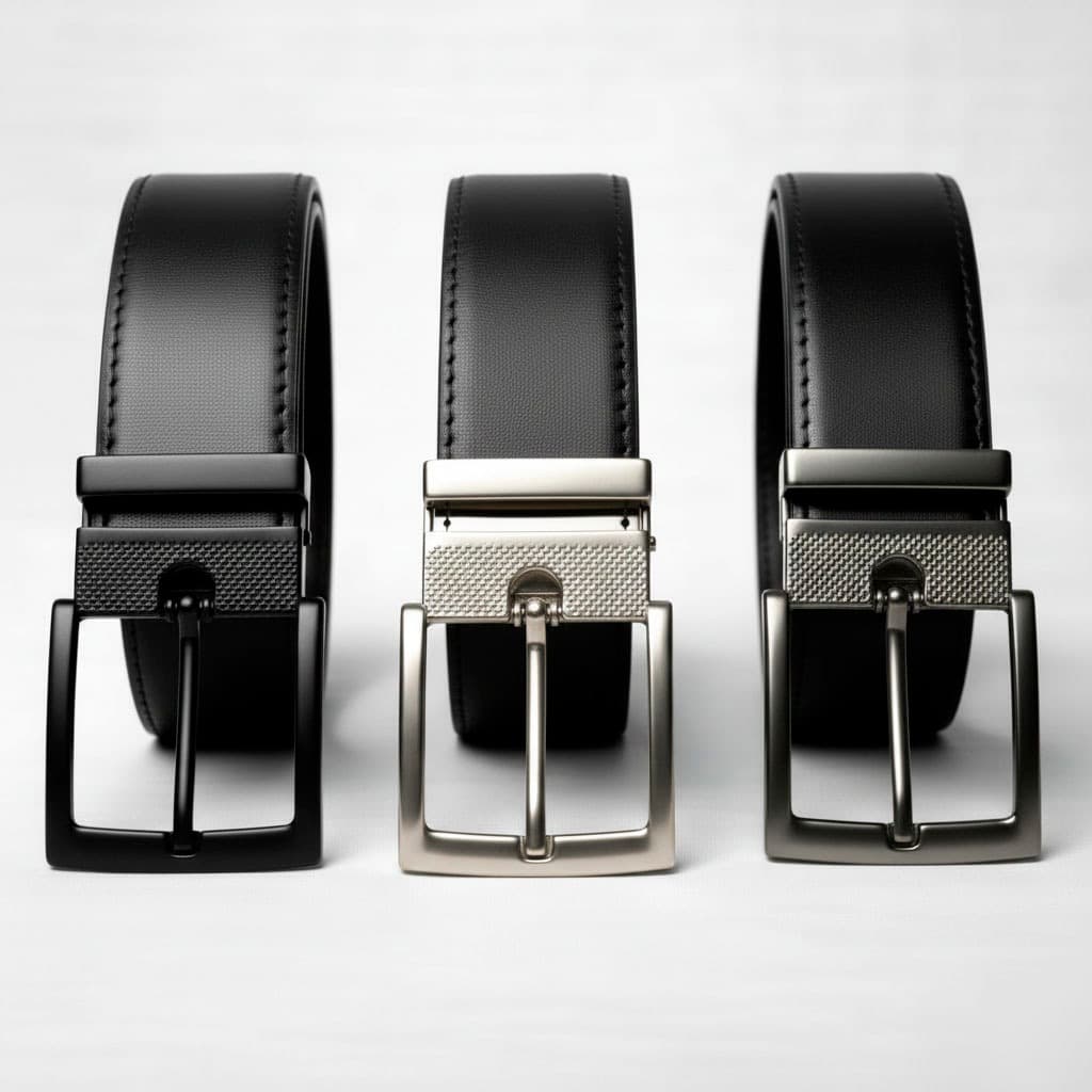 Kit 3 Cintos Social Ajustável Masculino Premium 125cm Couro Pv Costurado Cor PRETO Unissex