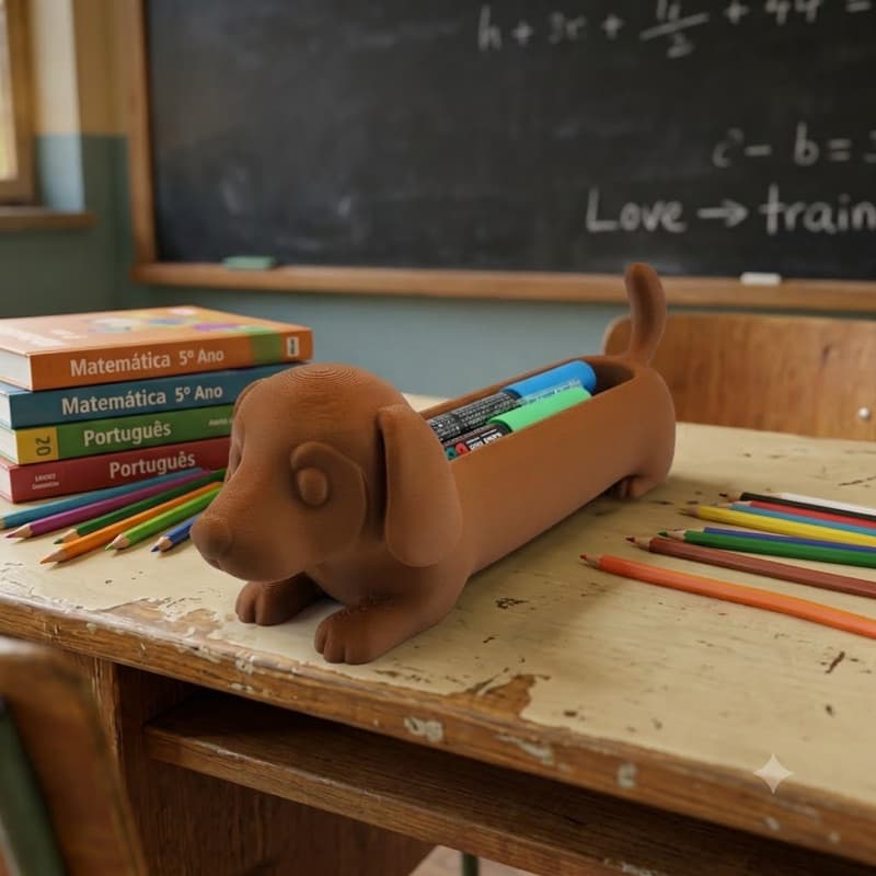 Porta-Canetas Salsicha | Chega de Mesa Bagunçada no Volta às Aulas!