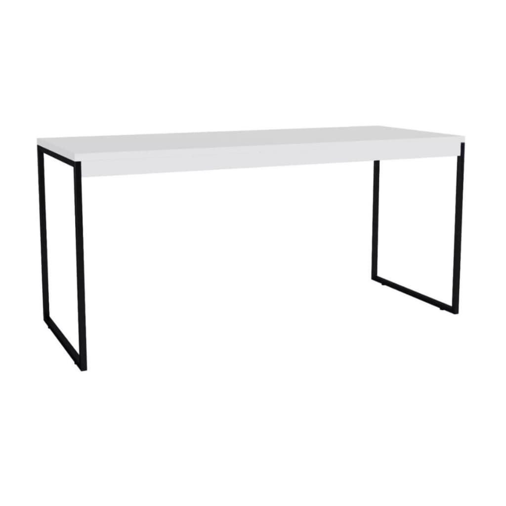 Mesa Escrivaninha Industrial 90cm Home Office Para Escritorio Cor Branco