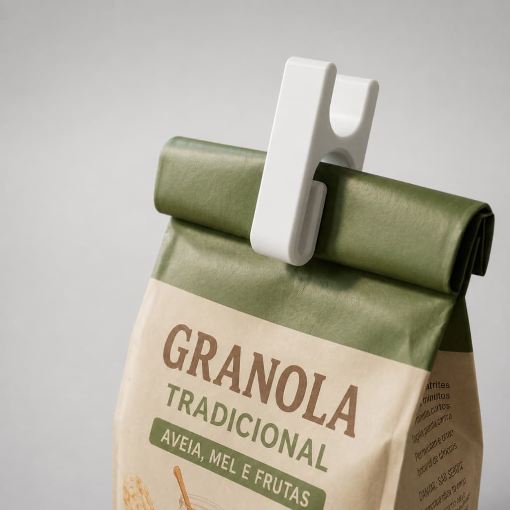 Kit 10 Pregadores para Alimentos Design Minimalista Resistentes e Práticos para Cozinha