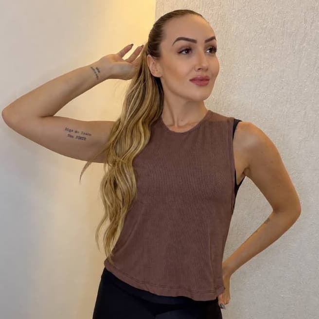 Regata Dry Fit Blusa Cavada Fitness Leve