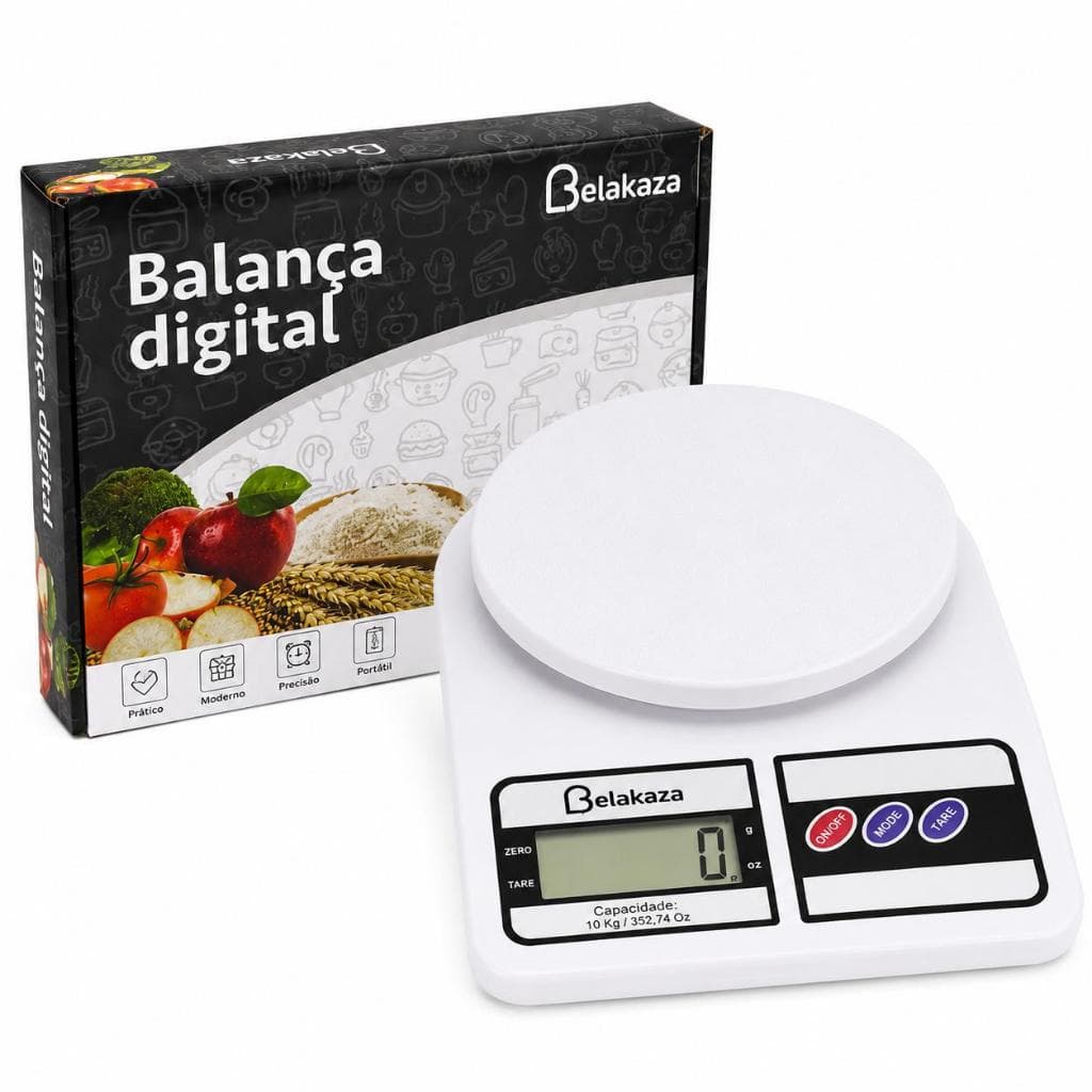Balança Digital de Cozinha com Painel Digital Alta Precisão