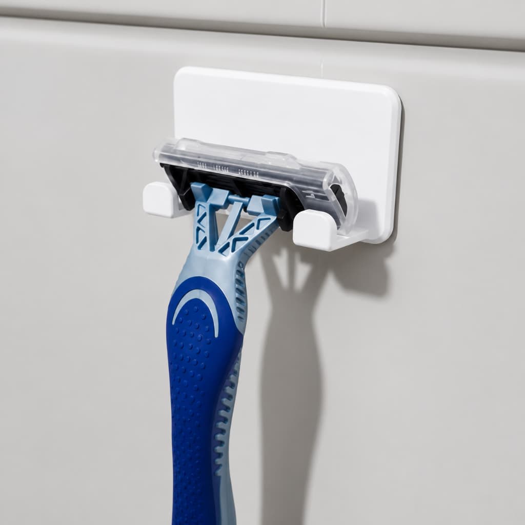 Suporte Para Gilette Barbeador De Parede Autoadesivo | Organizador Para Banheiro Sem Furos Universal