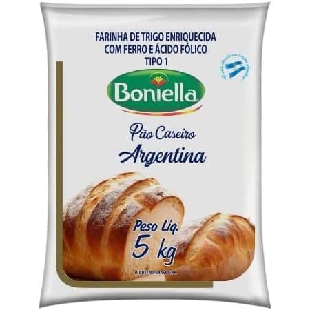 Farinha de Trigo Tipo 1 Boniella  Pão Caseiro Argentina, 5kg Premiun