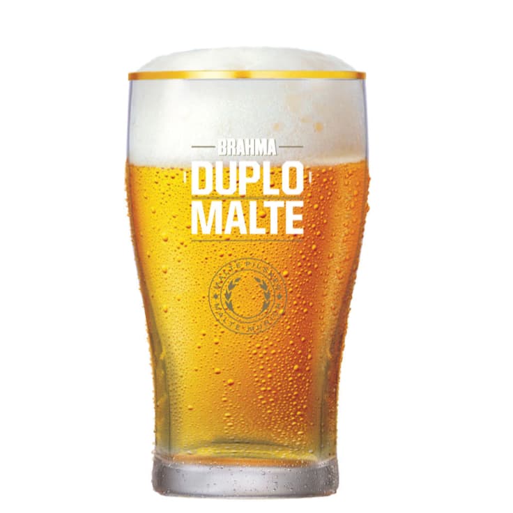 Copo de Cerveja Brahma Duplo Malte 425ml Vidro Original Ambev