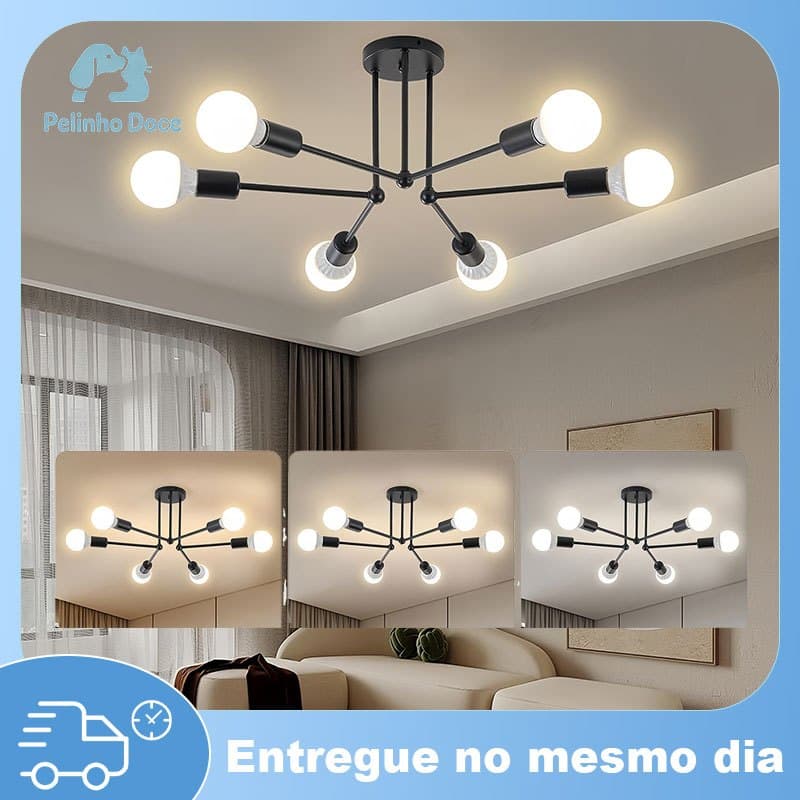 Lustre Criativo Luminária De Teto Moderno Iluminação Para Corredor Sala Estar Quarto Cozinha