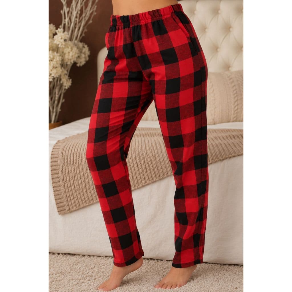 Calça de Flanela Xadrez Feminino Casual Conforto Pijama Inverno do M ao G1 S2 Modas Fashion