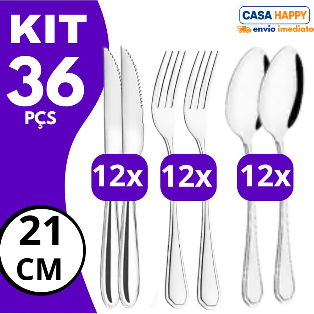 Kit Talheres Inox Premium Garfo Colher e Faca em Aço Inox Reforçado Elegante Resistente para Restaurantes Casa Buffet