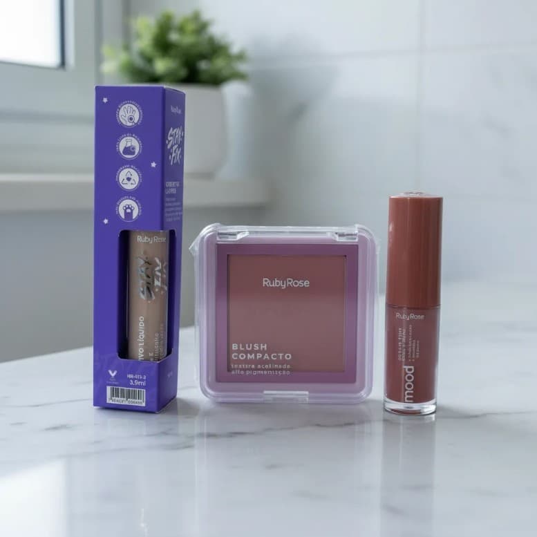 Maquiagem Completa Ruby Rose Com Blush Corretivo E Gloss