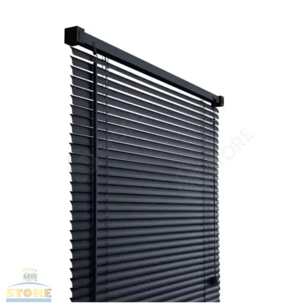 Persiana Horizontal Cortina PVC Atlas 100x130cm 25mm para Casa Banheiro Escritório Sala Janela Fácil Instalação