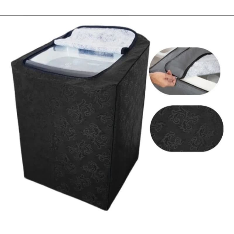 Capa Máquina de Lavar Impermeável Flanelada Forrada Zíper Todos Tamanhos Brastemp Eletrolux Consul
