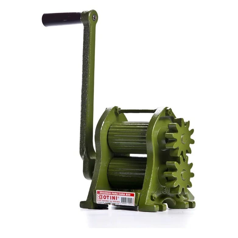 Engenho de Cana Manual Botini B30 Garapeira em Ferro Fundido 2 Rolos 20L/h