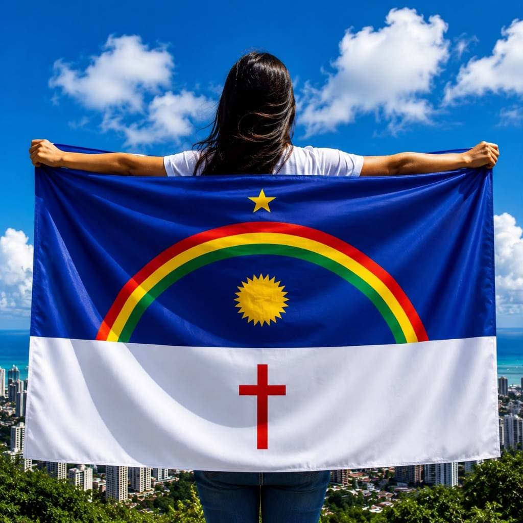 Bandeira de Pernambuco 150x100 grande pernambucana tactel e cetim