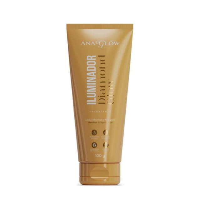 Iluminador Corporal Ana Glow Diamond Glow Efeito Bronzeado Hidratante 130g Tendência Brilho Instantâneo