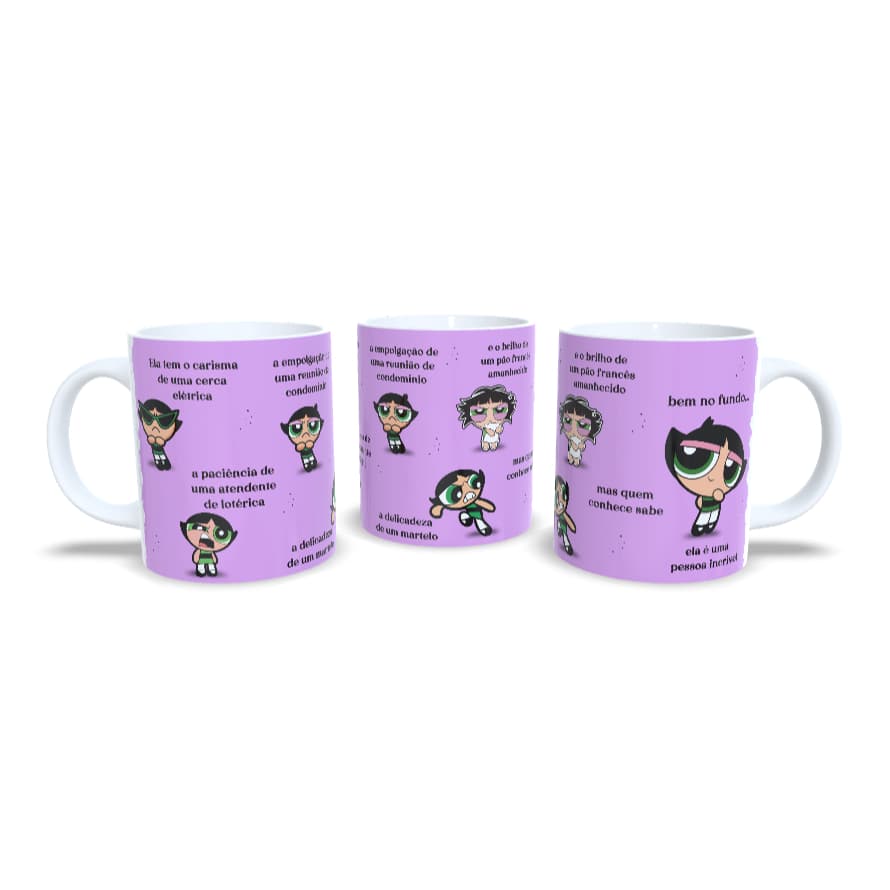 Caneca Docinho | Frases | Ela tem o carisma de uma cerca elétrica |Cerâmica 325ml| Presente Criativo