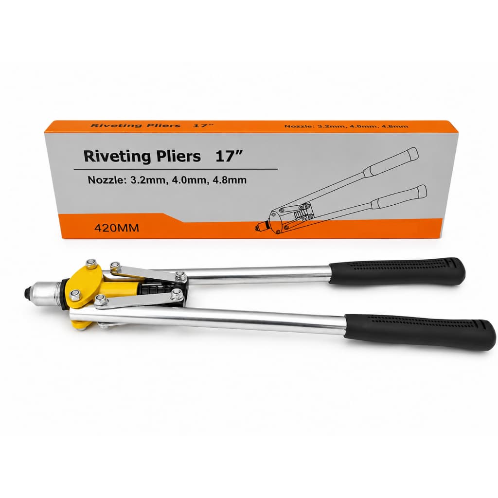 Alicate Rebitador 17 Polegadas para Rebites 3.2 / 4.0 / 4.8mm Acabamento Profissional Marca Baumann