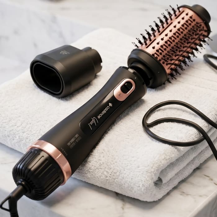 Escova Secadora Cadence Uau 1200W Menos Frizz Brilho 4 em 1 Seca Alisa Modela parência de Salão Muito Menos Frizz Bivol