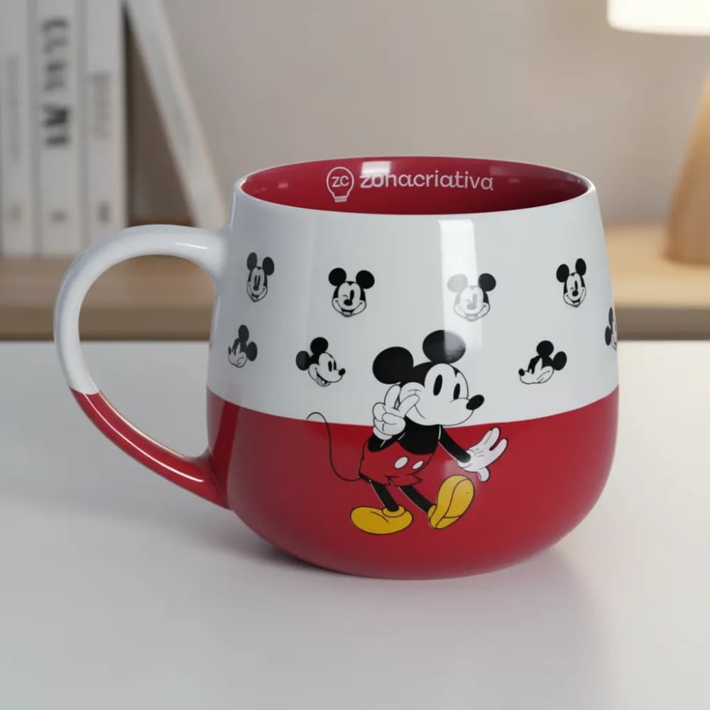 Caneca Mickey Mouse Oficial Disney 400ml Ceramica Maggie Presente