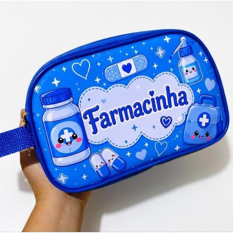Necessaire Farmacinha Grande  | Porta Medicamentos para Viagem | Farmacinha Super Fofa Grande para viagem Porta Remédios